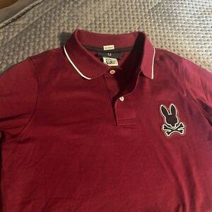 Burgundy Polo Shirt Psycho Bunny medium